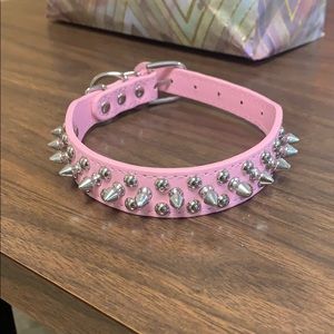 Pink dog collar